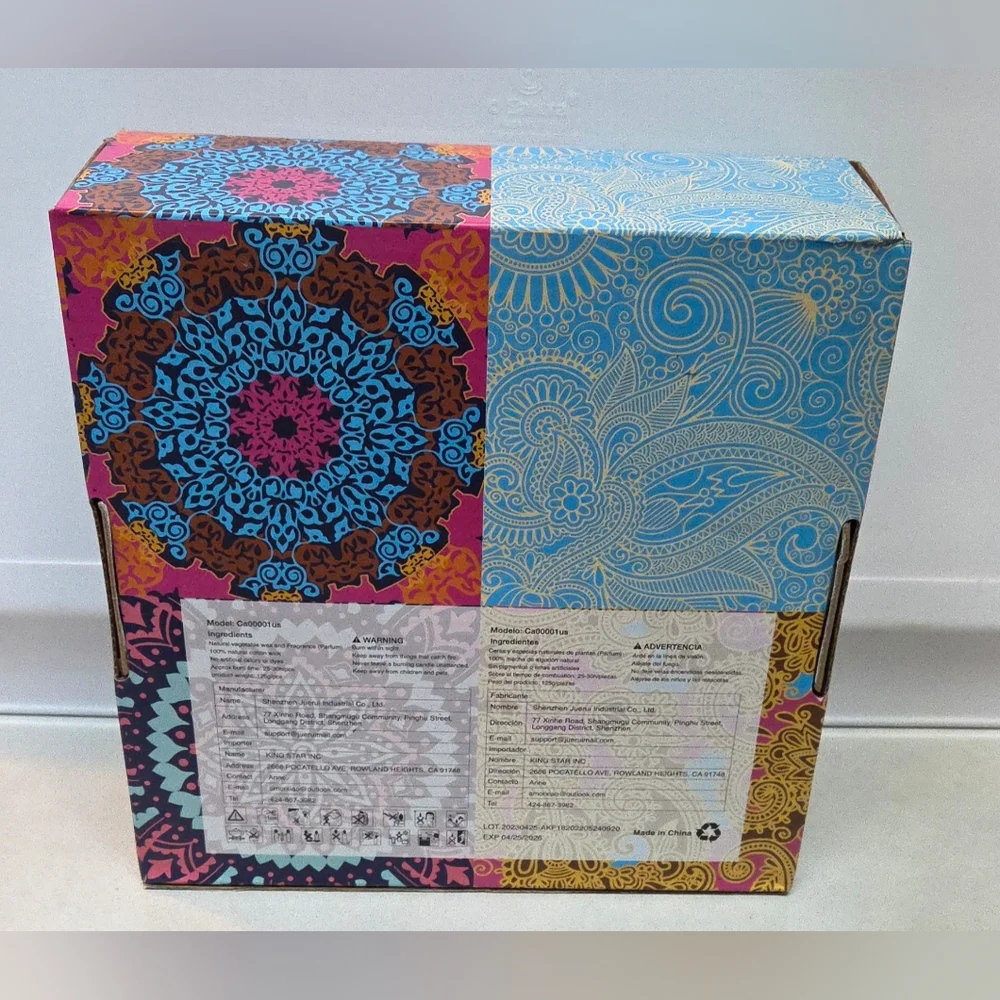 Giftset Candle Set Of 4 Aromatherapy Mandala Tins Soy Wax Candle